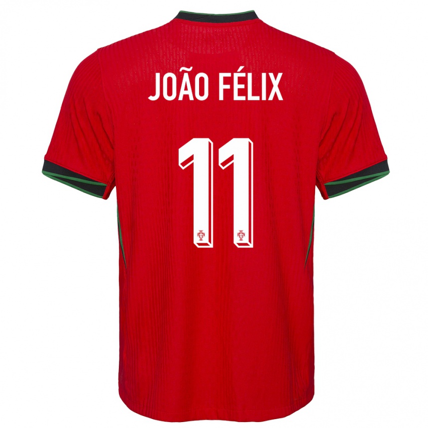 Herren Fußball Portugal Joao Felix #11 Rot Heimtrikot Trikot 24-26 T-Shirt Luxemburg