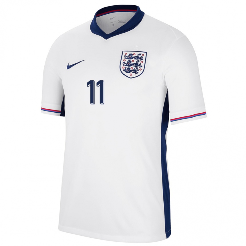 Herren Fußball England Phil Foden #11 Weiß Heimtrikot Trikot 24-26 T-Shirt Luxemburg