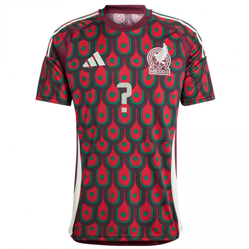 Herren Fußball Mexiko Ihren Namen #0 Kastanienbraun Heimtrikot Trikot 24-26 T-Shirt Luxemburg