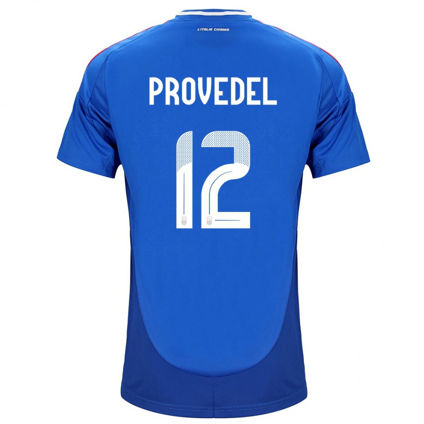 Herren Fußball Italien Ivan Provedel #12 Blau Heimtrikot Trikot 24-26 T-Shirt Luxemburg