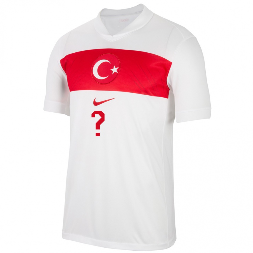 Herren Fußball Türkei Yağız Fikri Şen #0 Weiß Heimtrikot Trikot 24-26 T-Shirt Luxemburg