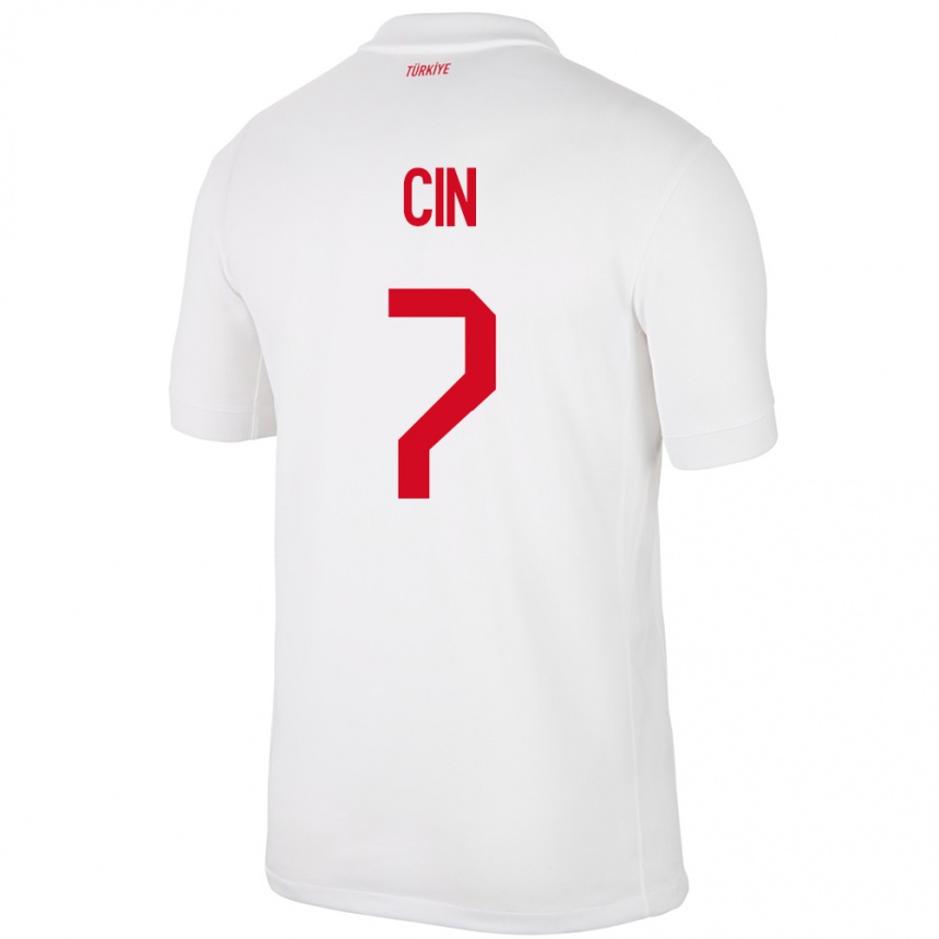 Herren Fußball Türkei Miray Cin #7 Weiß Heimtrikot Trikot 24-26 T-Shirt Luxemburg