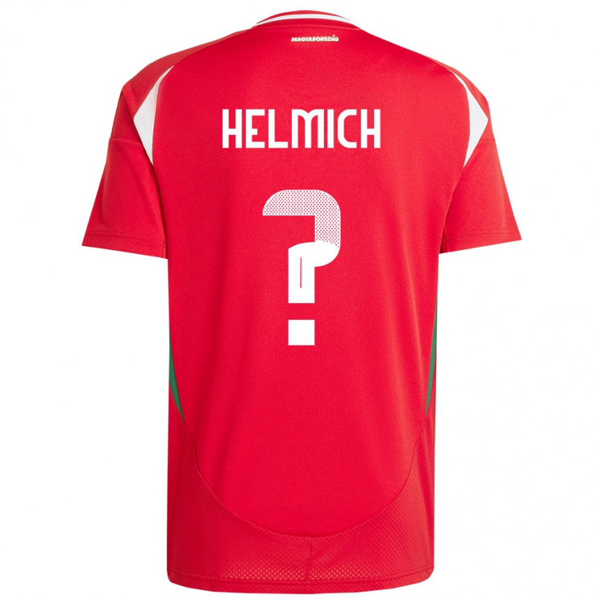 Herren Fußball Ungarn Pál Helmich #0 Rot Heimtrikot Trikot 24-26 T-Shirt Luxemburg