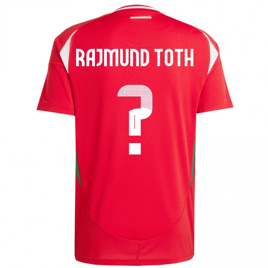 Herren Fußball Ungarn Rajmund Tóth #0 Rot Heimtrikot Trikot 24-26 T-Shirt Luxemburg