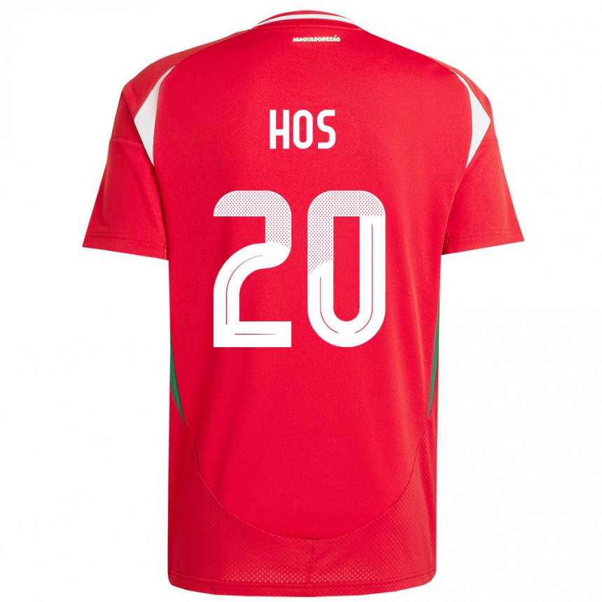 Herren Fußball Ungarn Zsombor Hős #20 Rot Heimtrikot Trikot 24-26 T-Shirt Luxemburg