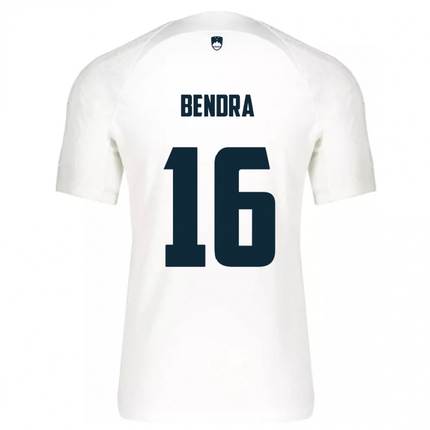 Herren Fußball Slowenien Kristjan Bendra #16 Weiß Heimtrikot Trikot 24-26 T-Shirt Luxemburg