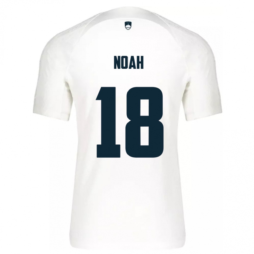 Herren Fußball Slowenien Noah Weißbach #18 Weiß Heimtrikot Trikot 24-26 T-Shirt Luxemburg