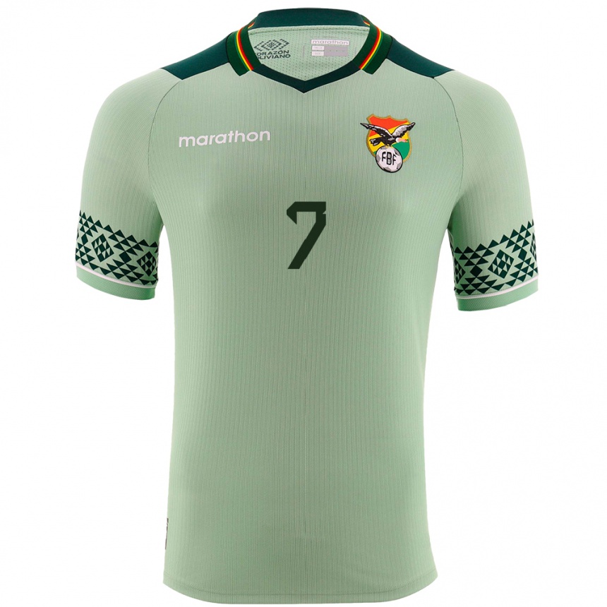 Herren Fußball Bolivien Miguelito #7 Hellgrün Heimtrikot Trikot 24-26 T-Shirt Luxemburg