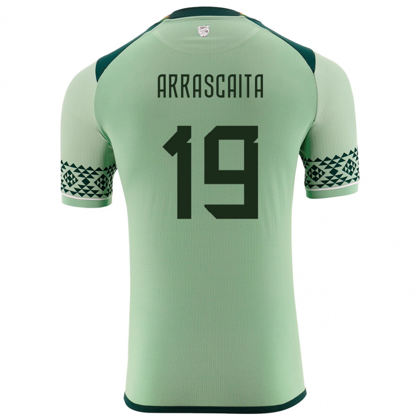 Herren Fußball Bolivien Jaime Arrascaita #19 Hellgrün Heimtrikot Trikot 24-26 T-Shirt Luxemburg