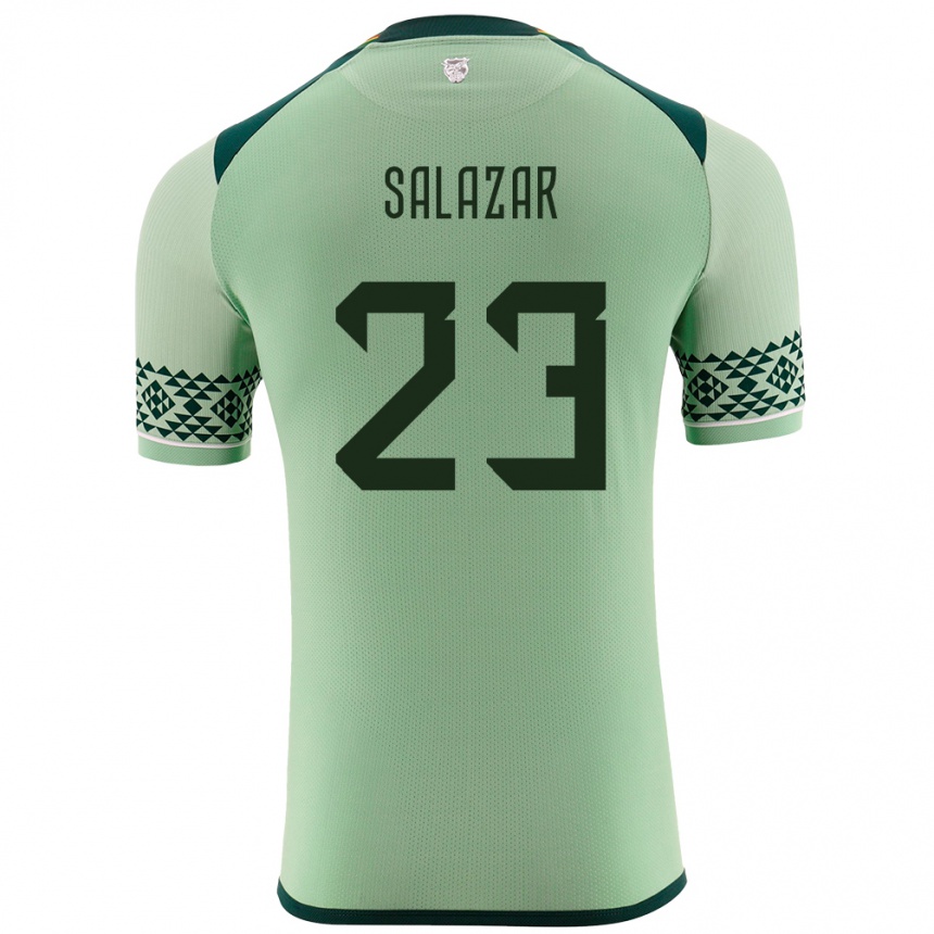 Herren Fußball Bolivien Alba Salazar #23 Hellgrün Heimtrikot Trikot 24-26 T-Shirt Luxemburg