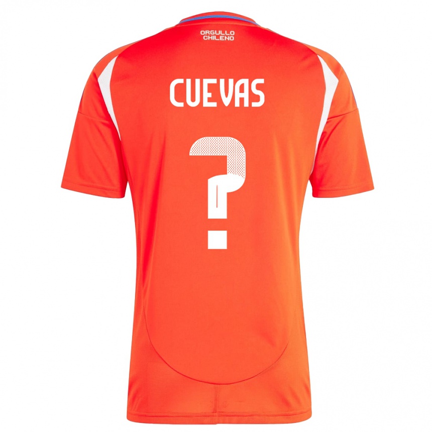 Herren Fußball Chile Yastin Cuevas #0 Rot Heimtrikot Trikot 24-26 T-Shirt Luxemburg