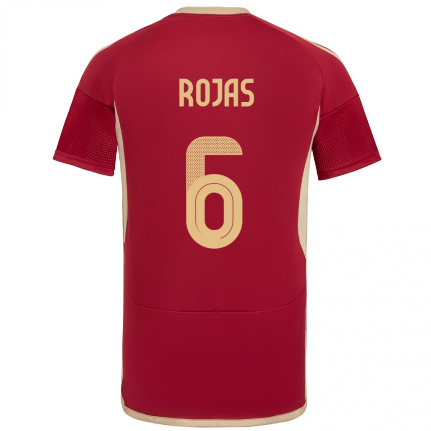 Herren Fußball Venezuela Carlos Rojas #6 Burgund Heimtrikot Trikot 24-26 T-Shirt Luxemburg