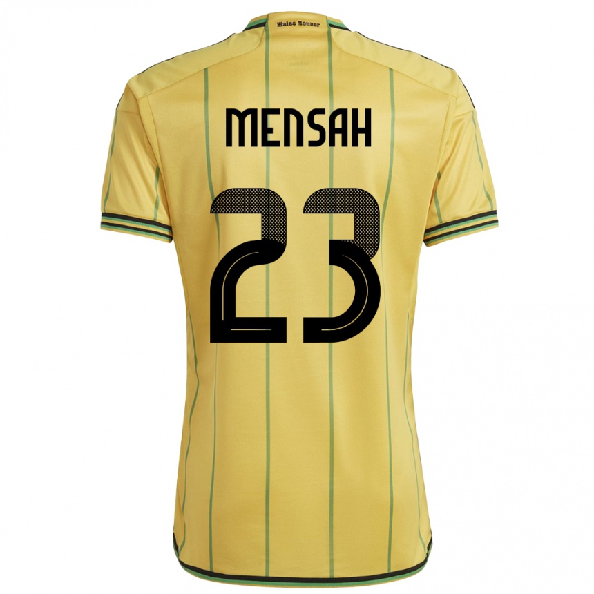 Herren Fußball Jamaika Serena Mensah #23 Gelb Heimtrikot Trikot 24-26 T-Shirt Luxemburg