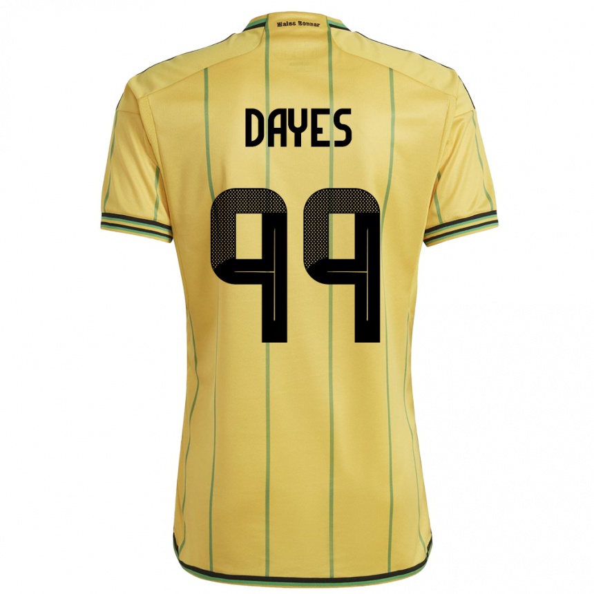 Herren Fußball Jamaika Malikae Dayes #99 Gelb Heimtrikot Trikot 24-26 T-Shirt Luxemburg