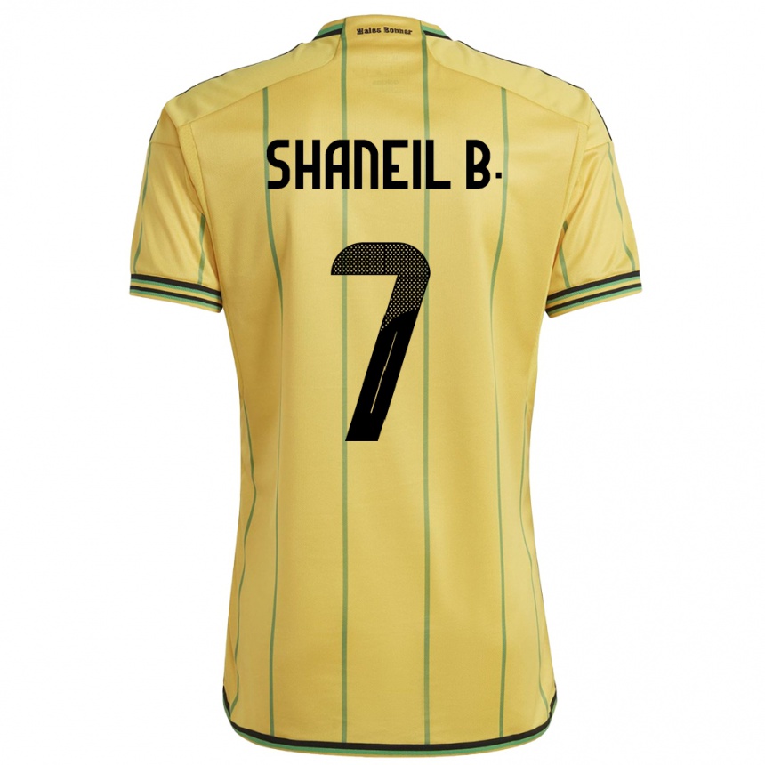 Herren Fußball Jamaika Shaneil Buckley #7 Gelb Heimtrikot Trikot 24-26 T-Shirt Luxemburg