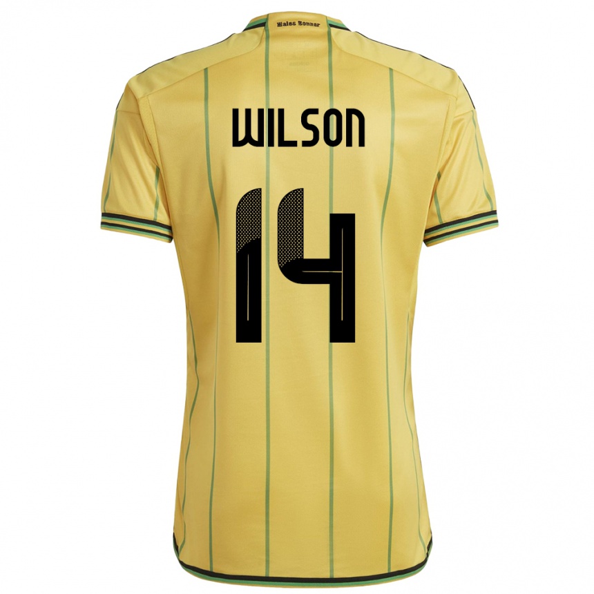 Herren Fußball Jamaika Siobhan Wilson #14 Gelb Heimtrikot Trikot 24-26 T-Shirt Luxemburg