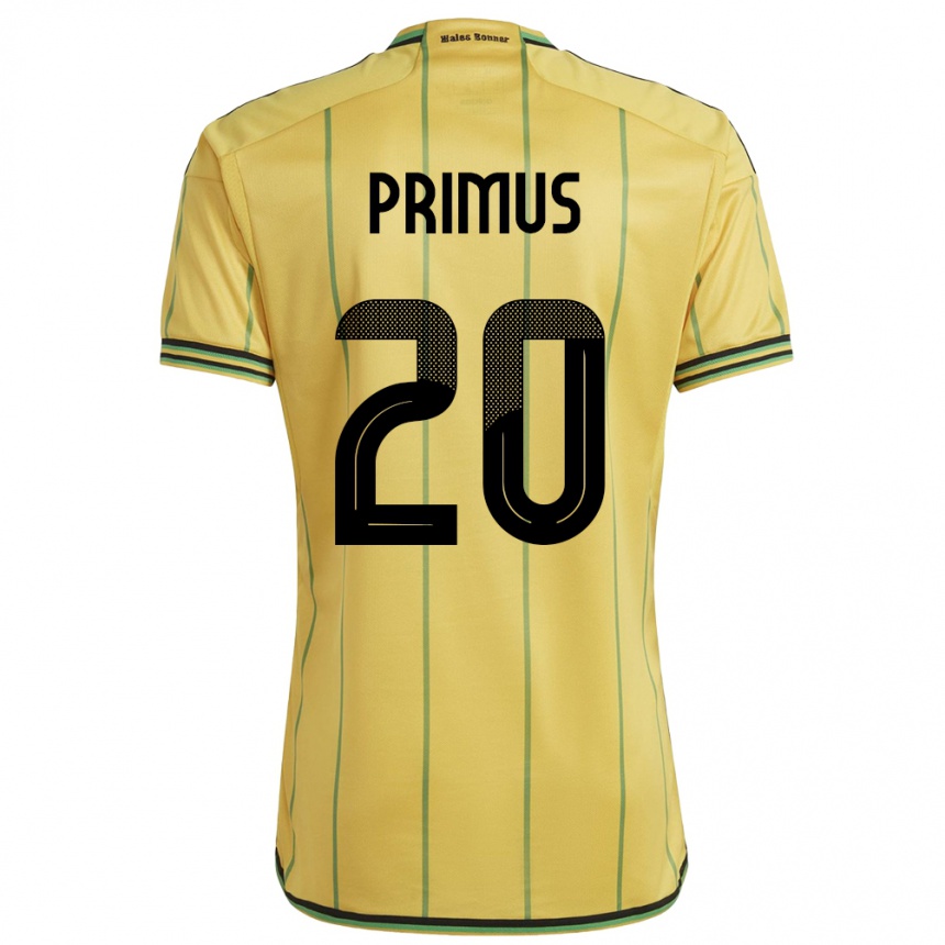 Herren Fußball Jamaika Atlanta Primus #20 Gelb Heimtrikot Trikot 24-26 T-Shirt Luxemburg