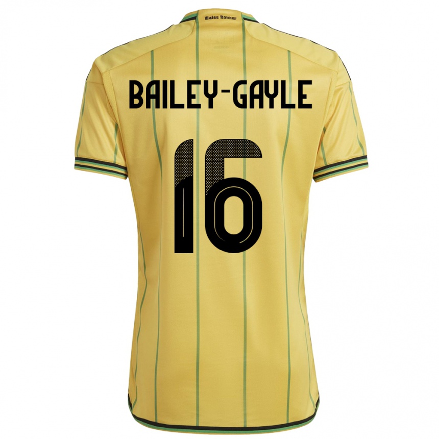 Herren Fußball Jamaika Paige Bailey-Gayle #16 Gelb Heimtrikot Trikot 24-26 T-Shirt Luxemburg