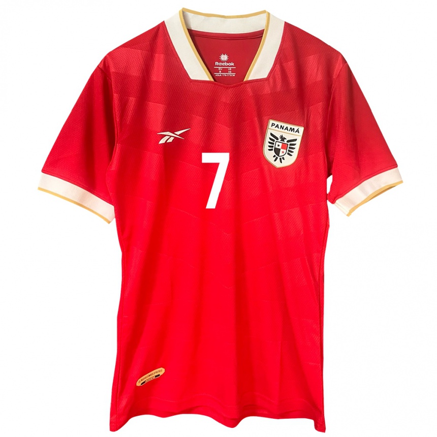 Herren Fußball Panama Alison Onodera #7 Rot Heimtrikot Trikot 24-26 T-Shirt Luxemburg