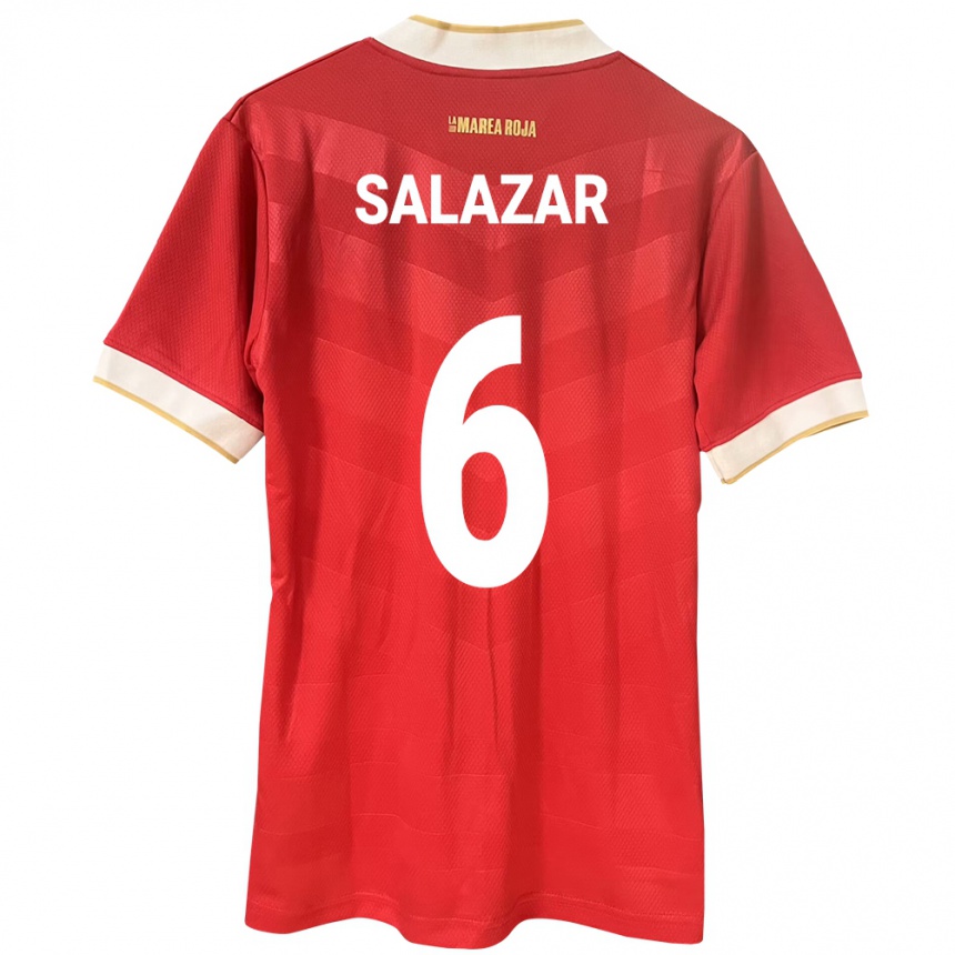 Herren Fußball Panama Deysiré Salazar #6 Rot Heimtrikot Trikot 24-26 T-Shirt Luxemburg