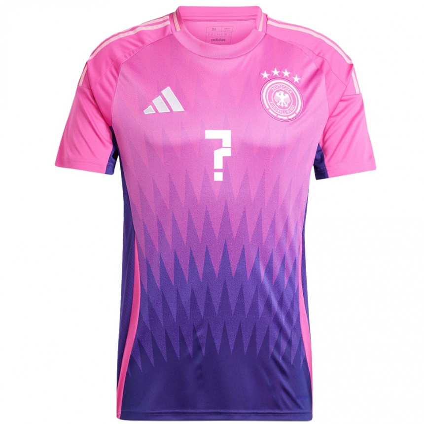 Herren Fußball Deutschland Ihren Namen #0 Pink Lila Auswärtstrikot Trikot 24-26 T-Shirt Luxemburg
