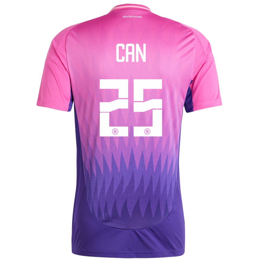 Herren Fußball Deutschland Emre Can #25 Pink Lila Auswärtstrikot Trikot 24-26 T-Shirt Luxemburg