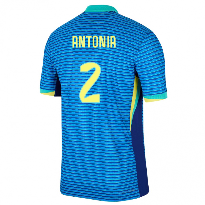 Herren Fußball Brasilien Antonia #2 Blau Auswärtstrikot Trikot 24-26 T-Shirt Luxemburg