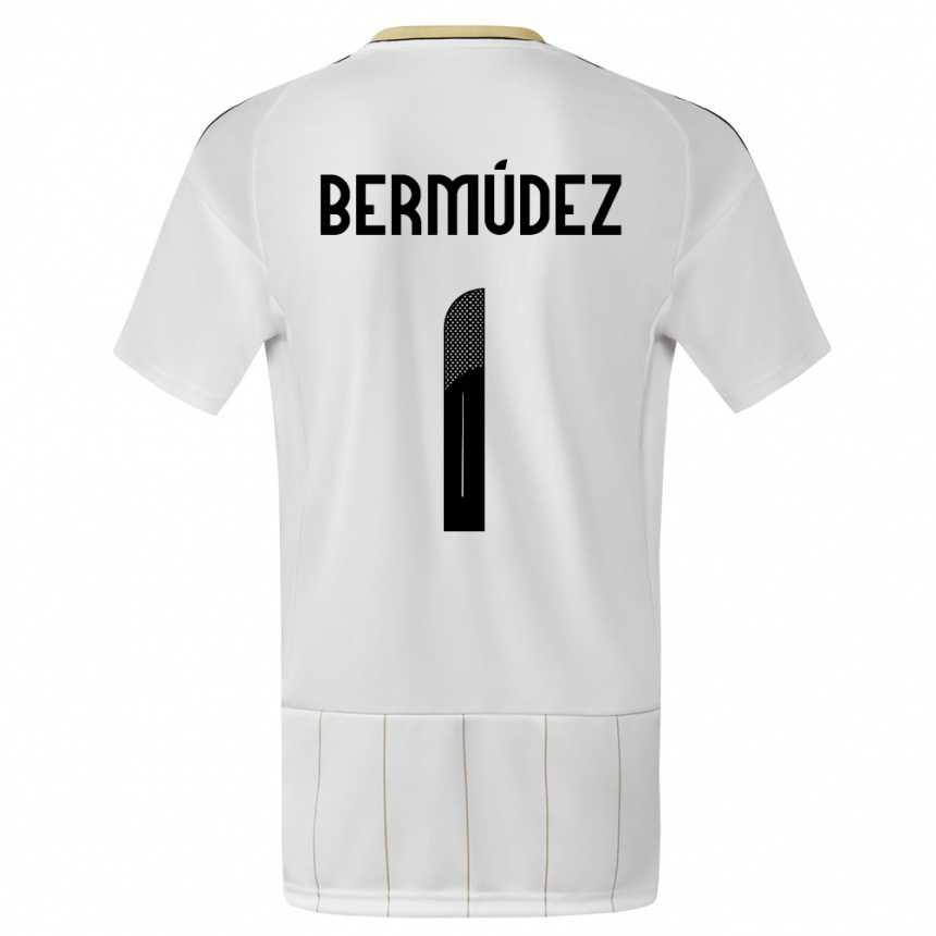 Herren Fußball Costa Rica Noelia Bermudez #1 Weiß Auswärtstrikot Trikot 24-26 T-Shirt Luxemburg