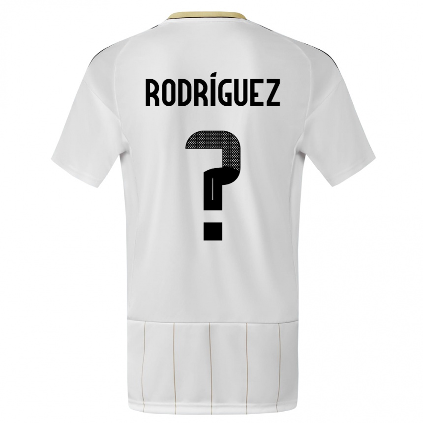 Herren Fußball Costa Rica Bradley Rodriguez #0 Weiß Auswärtstrikot Trikot 24-26 T-Shirt Luxemburg