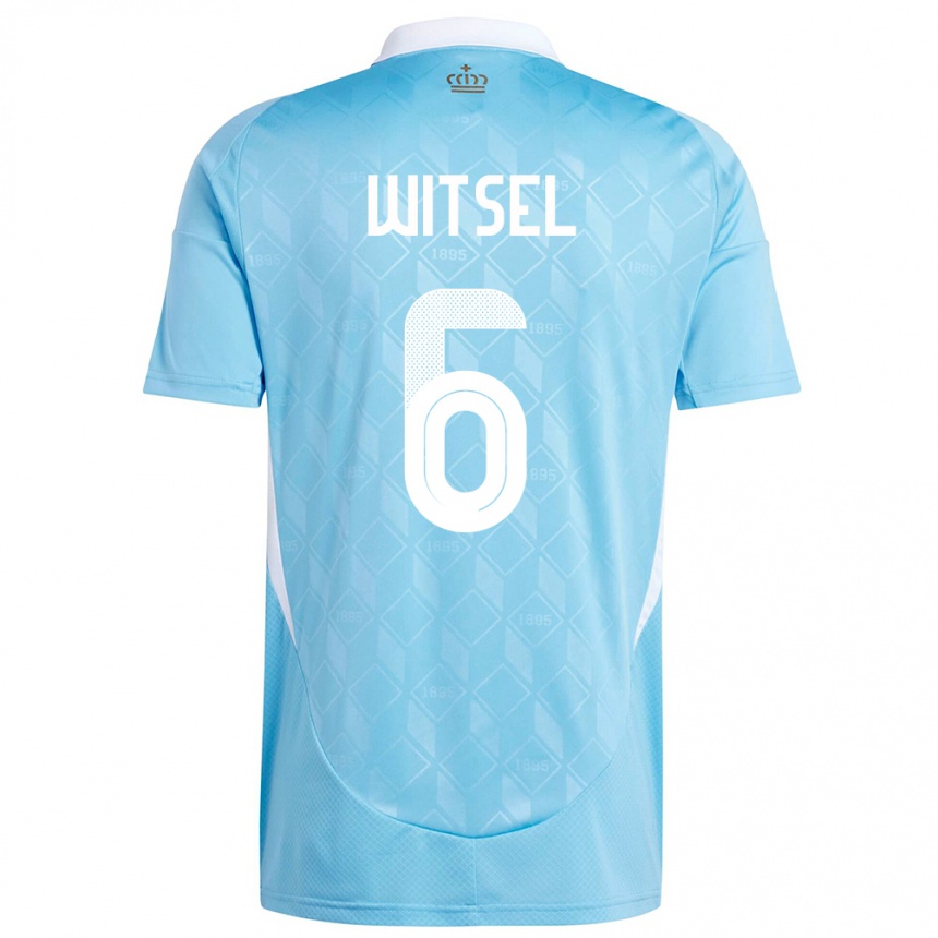 Herren Fußball Belgien Axel Witsel #6 Blau Auswärtstrikot Trikot 24-26 T-Shirt Luxemburg