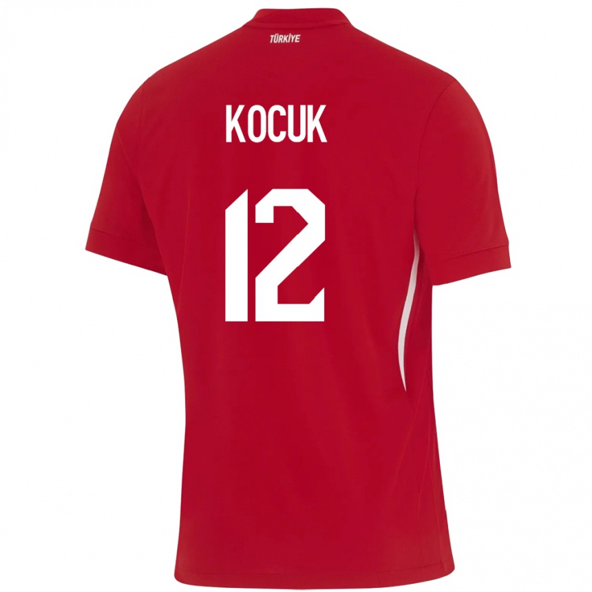 Herren Fußball Türkei Okan Kocuk #12 Rot Auswärtstrikot Trikot 24-26 T-Shirt Luxemburg