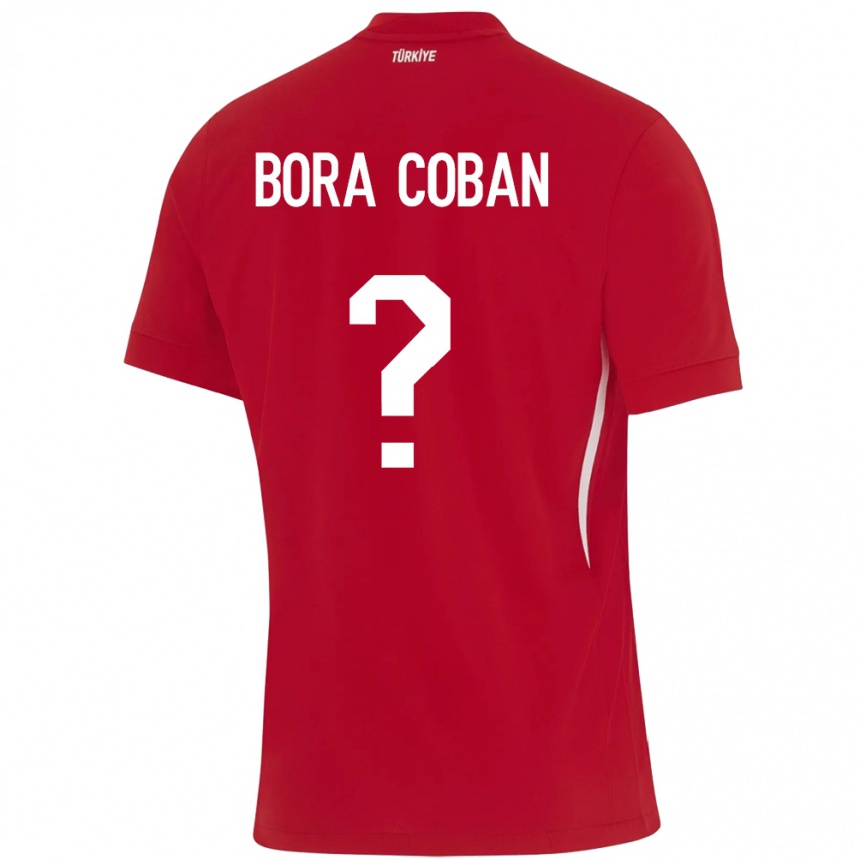 Herren Fußball Türkei Emir Bora Çoban #0 Rot Auswärtstrikot Trikot 24-26 T-Shirt Luxemburg