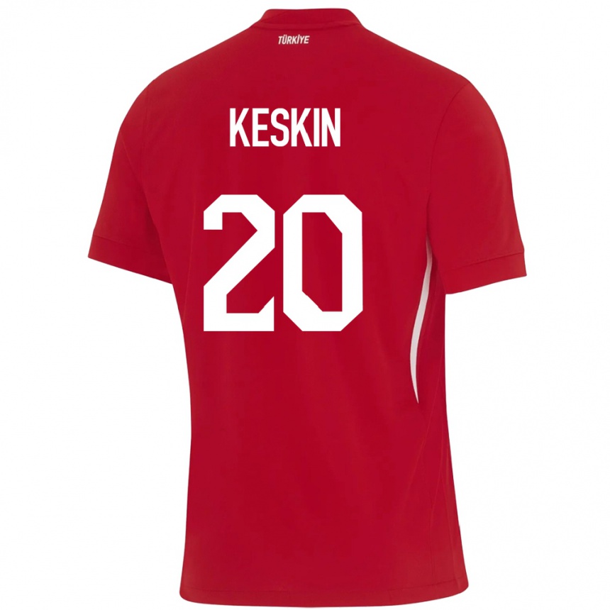 Herren Fußball Türkei Elif Keskin #20 Rot Auswärtstrikot Trikot 24-26 T-Shirt Luxemburg