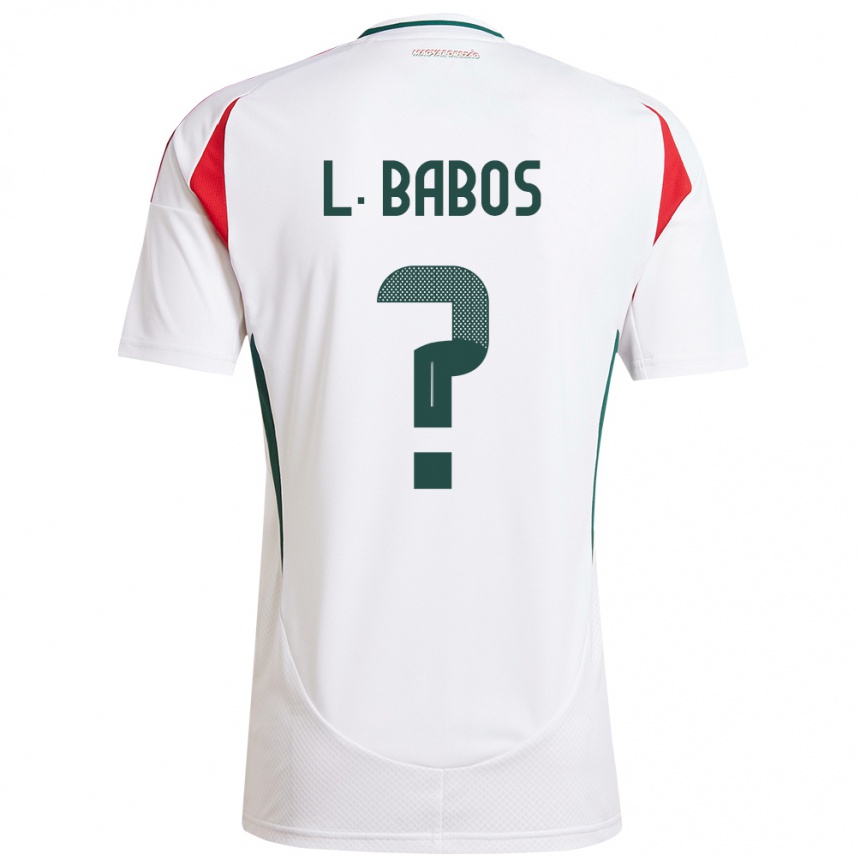 Herren Fußball Ungarn Levente Babós #0 Weiß Auswärtstrikot Trikot 24-26 T-Shirt Luxemburg