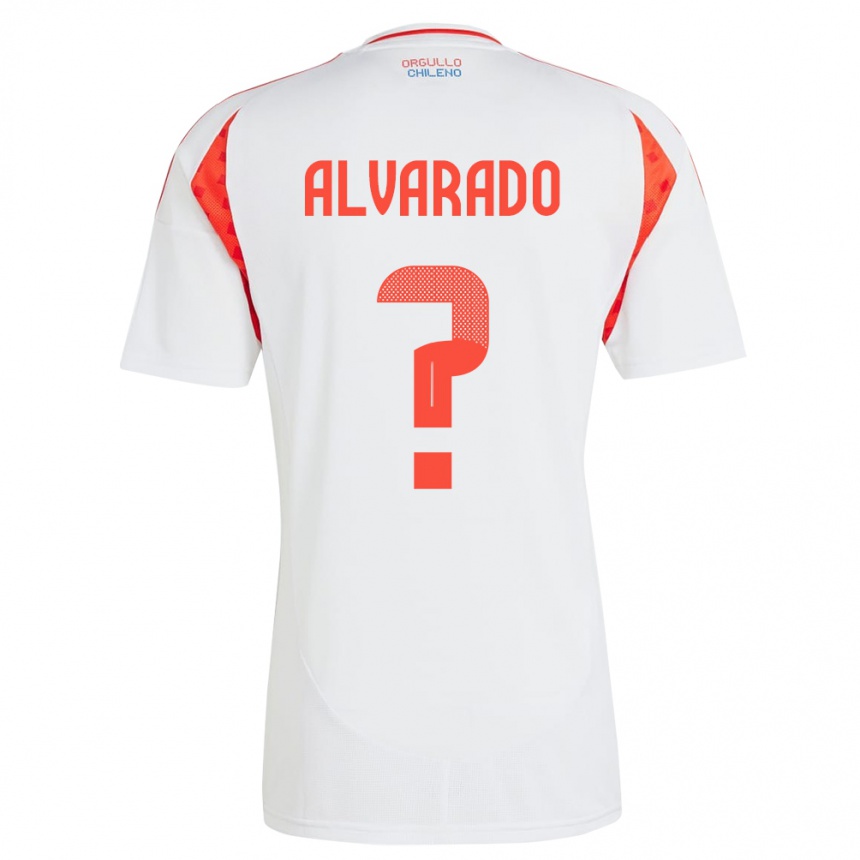 Herren Fußball Chile José Alvarado #0 Weiß Auswärtstrikot Trikot 24-26 T-Shirt Luxemburg