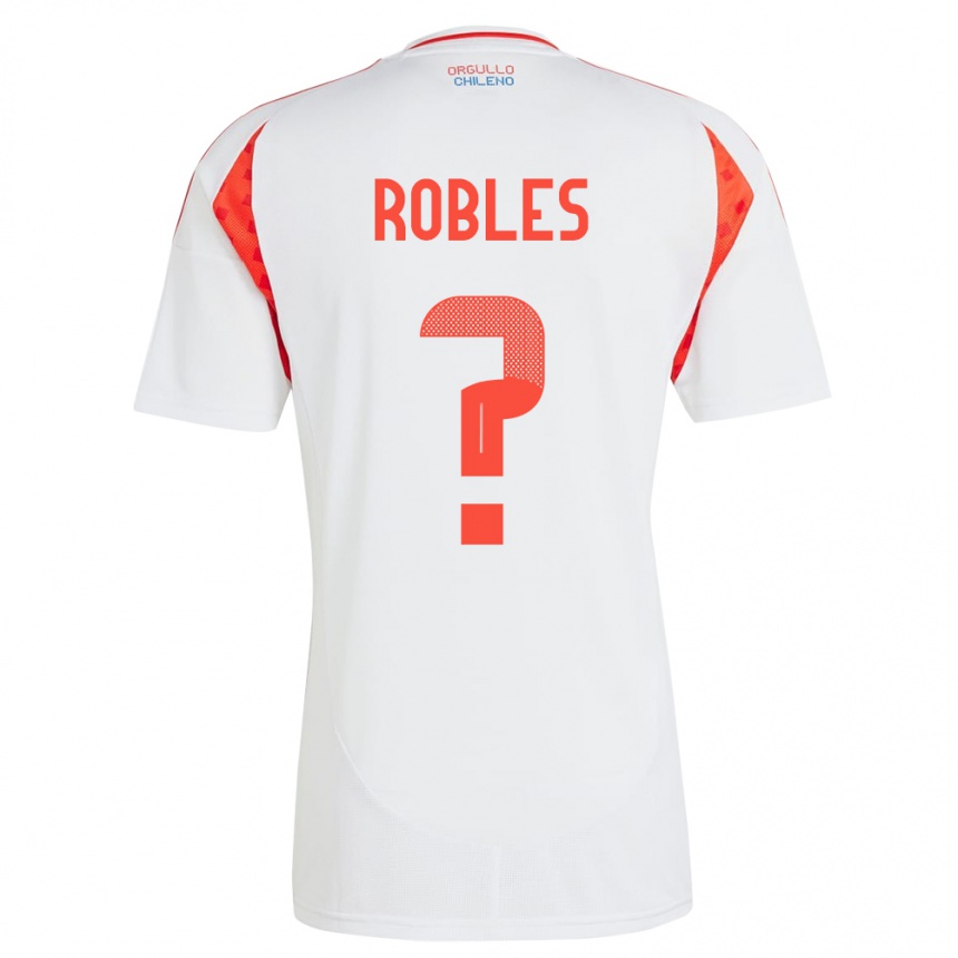 Herren Fußball Chile Diego Robles #0 Weiß Auswärtstrikot Trikot 24-26 T-Shirt Luxemburg
