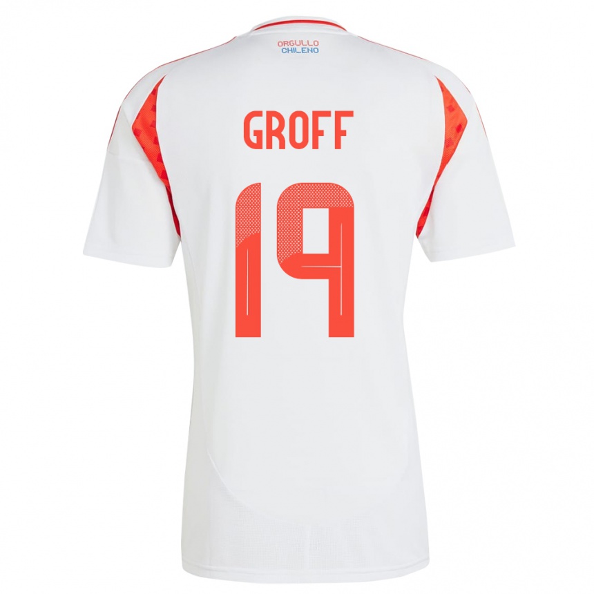 Herren Fußball Chile Llanka Groff #19 Weiß Auswärtstrikot Trikot 24-26 T-Shirt Luxemburg