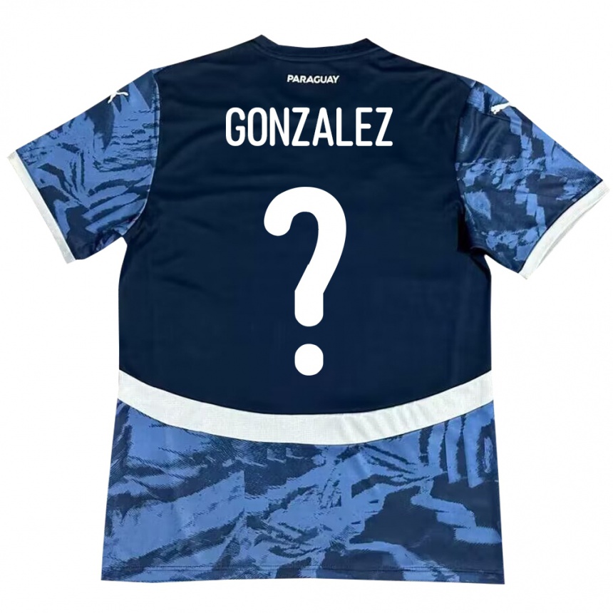 Herren Fußball Paraguay Antonio González #0 Blau Auswärtstrikot Trikot 24-26 T-Shirt Luxemburg