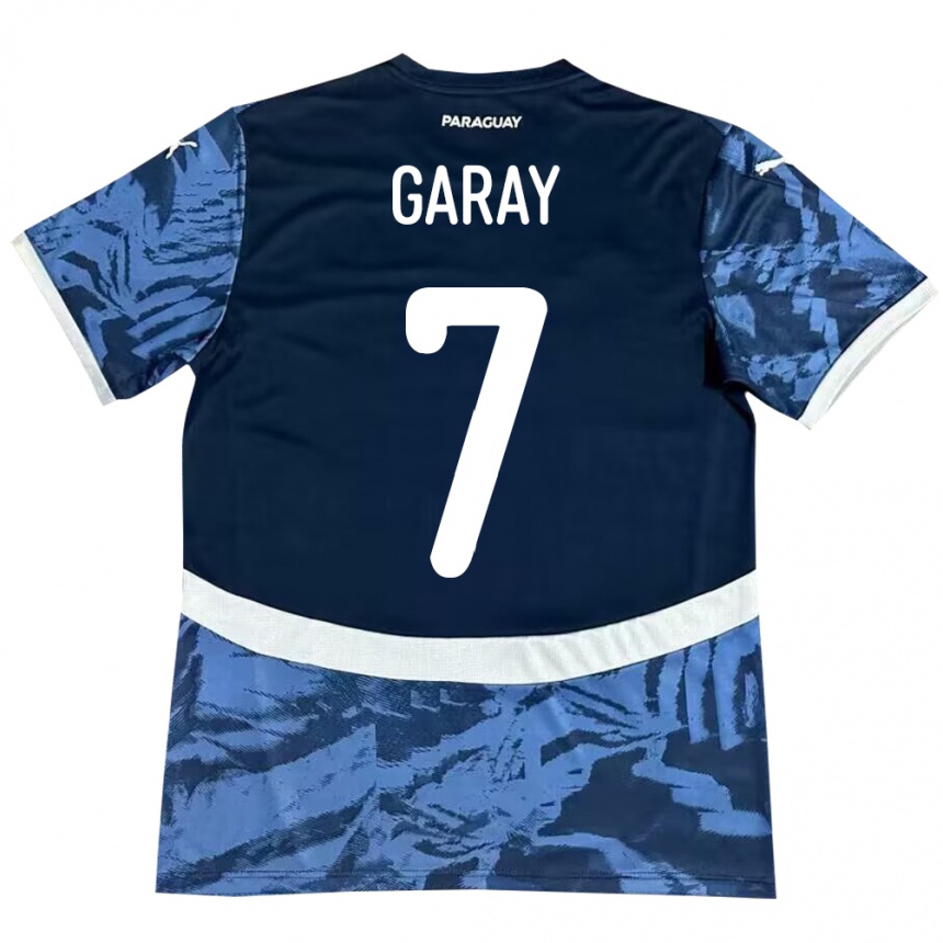 Herren Fußball Paraguay Griselda Garay #7 Blau Auswärtstrikot Trikot 24-26 T-Shirt Luxemburg