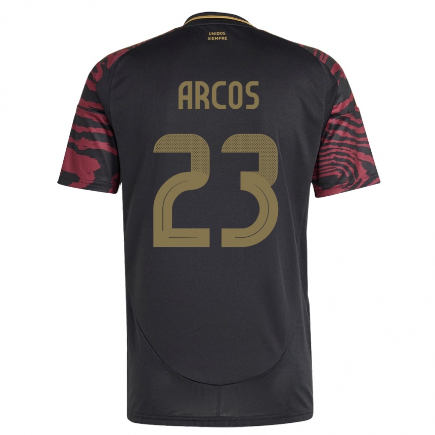 Herren Fußball Peru Lucía Arcos #23 Schwarz Auswärtstrikot Trikot 24-26 T-Shirt Luxemburg