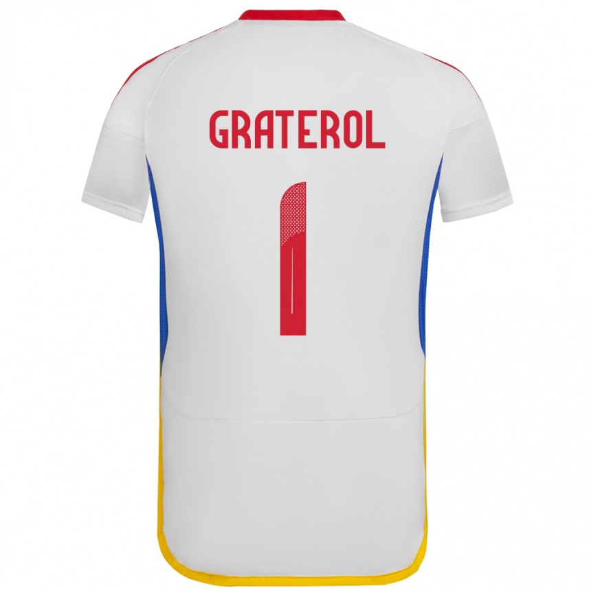 Herren Fußball Venezuela Joel Graterol #1 Weiß Auswärtstrikot Trikot 24-26 T-Shirt Luxemburg