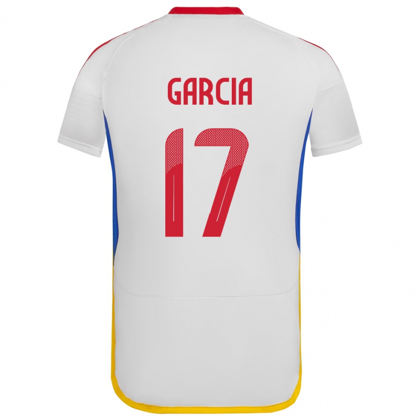 Herren Fußball Venezuela Gabriela García #17 Weiß Auswärtstrikot Trikot 24-26 T-Shirt Luxemburg