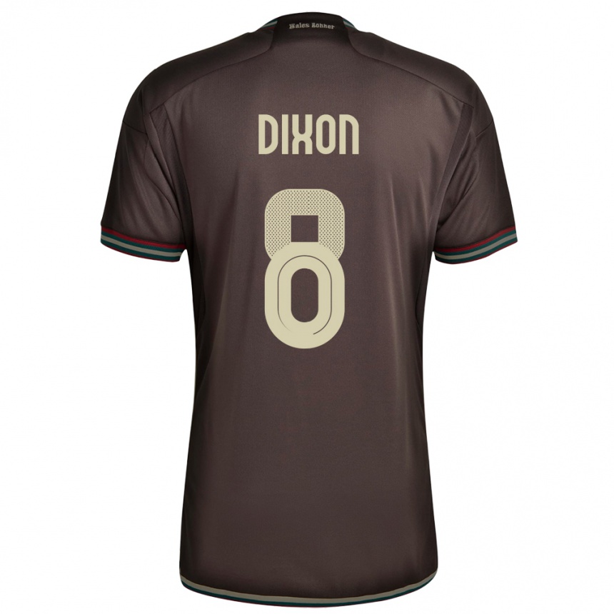 Herren Fußball Jamaika Kaheim Dixon #8 Nachtbraun Auswärtstrikot Trikot 24-26 T-Shirt Luxemburg