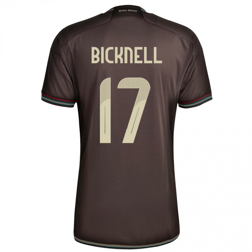 Herren Fußball Jamaika Alexander Bicknell #17 Nachtbraun Auswärtstrikot Trikot 24-26 T-Shirt Luxemburg