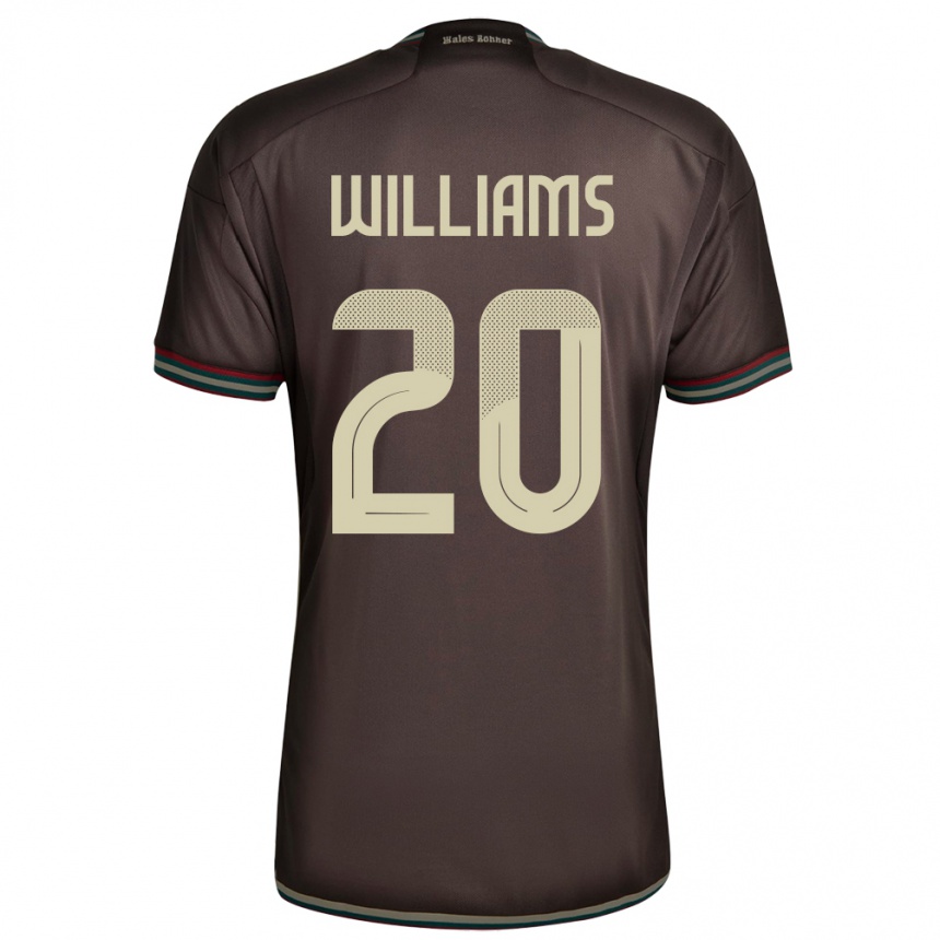 Herren Fußball Jamaika Victoria Williams #20 Nachtbraun Auswärtstrikot Trikot 24-26 T-Shirt Luxemburg