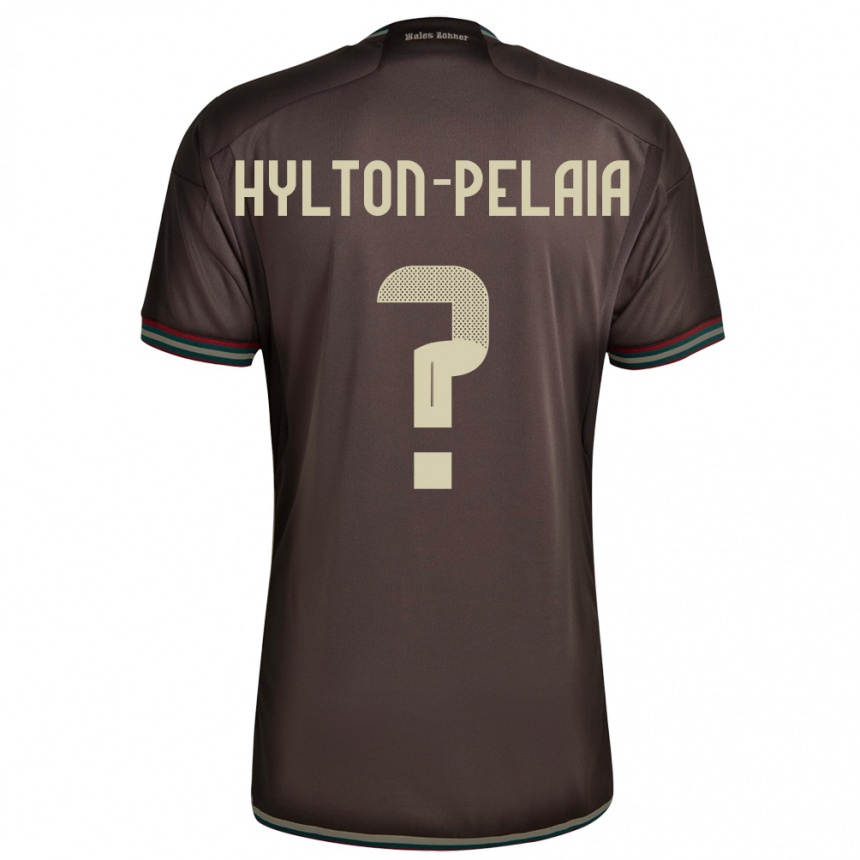 Herren Fußball Jamaika Jayda Hylton-Pelaia #0 Nachtbraun Auswärtstrikot Trikot 24-26 T-Shirt Luxemburg