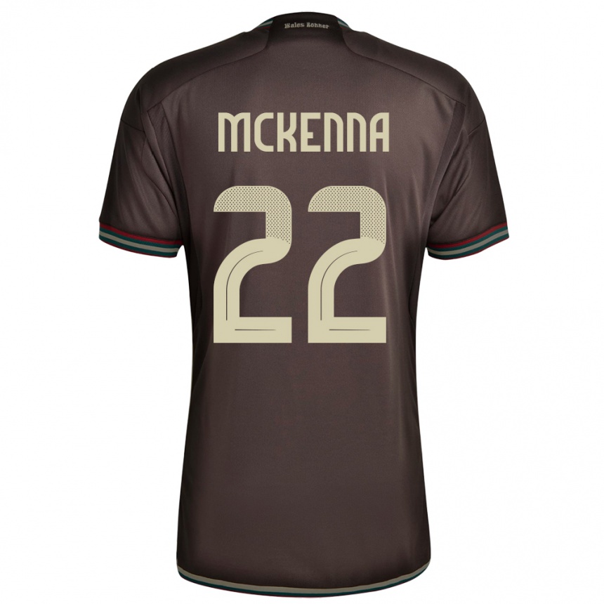 Herren Fußball Jamaika Kayla Mckenna #22 Nachtbraun Auswärtstrikot Trikot 24-26 T-Shirt Luxemburg