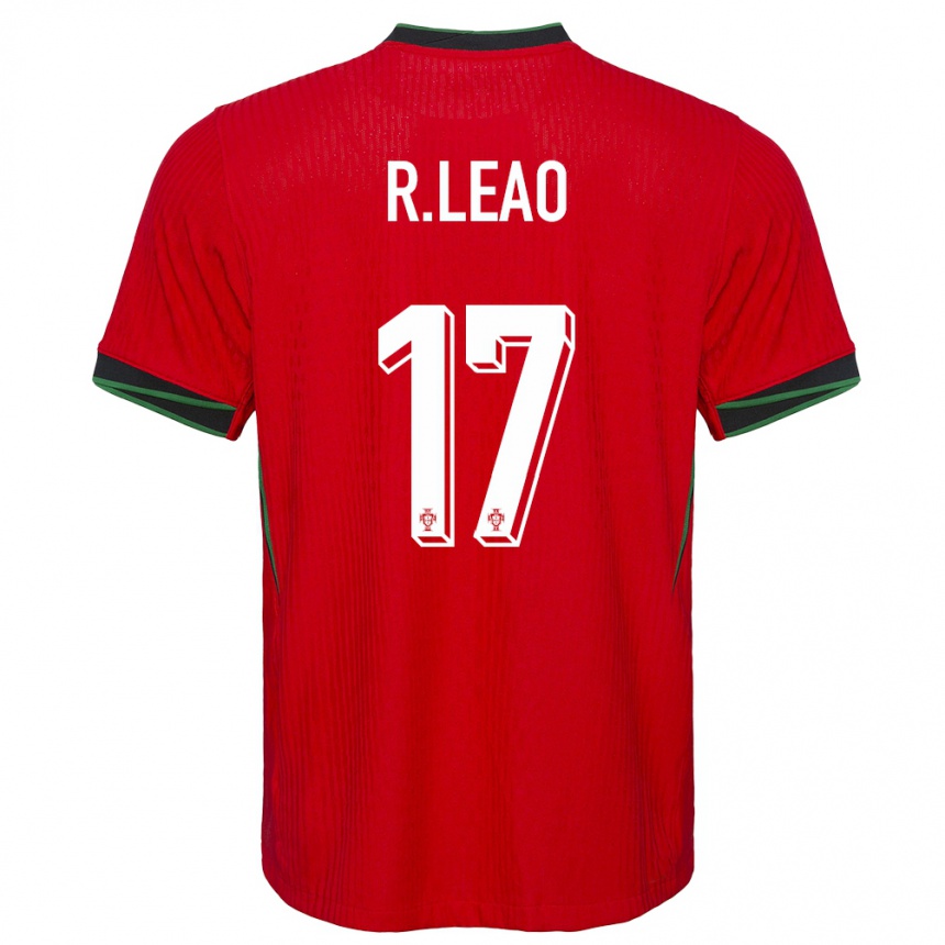 Damen Fußball Portugal Rafael Leao #17 Rot Heimtrikot Trikot 24-26 T-Shirt Luxemburg