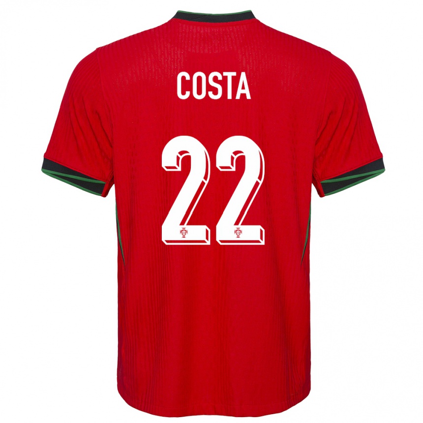 Damen Fußball Portugal Diogo Costa #22 Rot Heimtrikot Trikot 24-26 T-Shirt Luxemburg