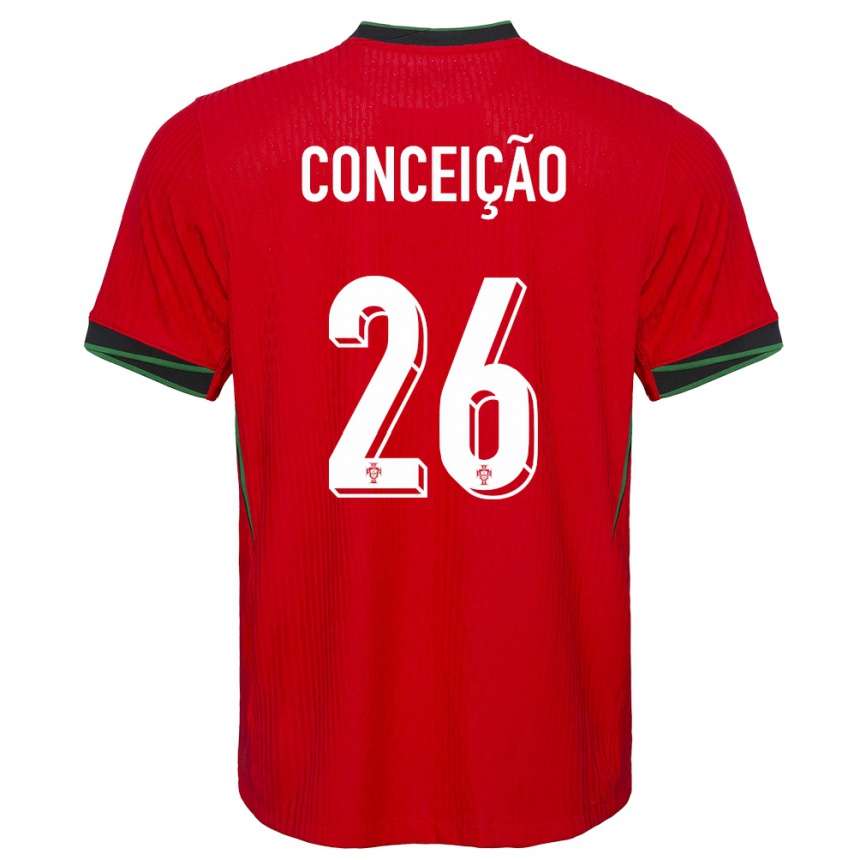 Damen Fußball Portugal Francisco Conceicao #26 Rot Heimtrikot Trikot 24-26 T-Shirt Luxemburg